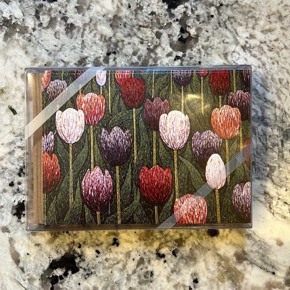 Floral Greeting Card Set – Boxed | 8 Cards + Envelopes | Tulip Artwork